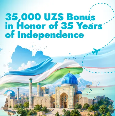 35 Years of Independence — UZS 35,000 for Your Next Trip!